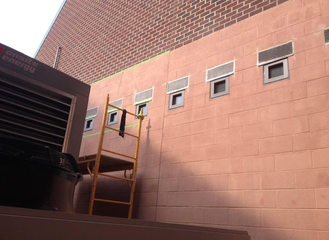 New larger block wall openings with fresh lintels set by MJS & Sons Construction