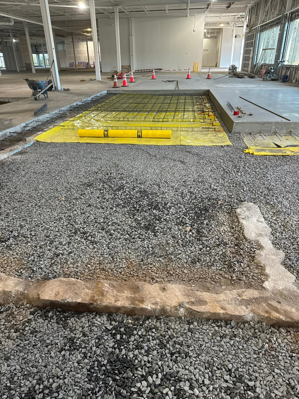 Vapor barrier and rebar from an alternate angle by MJS & Sons Construction
