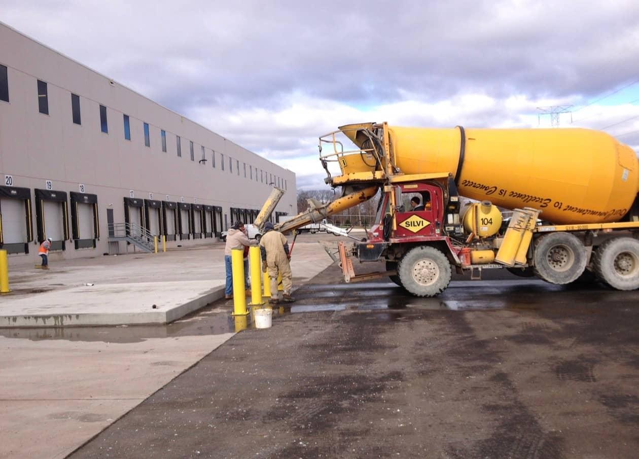 Concrete transformer pad pour mixer by MJS & Sons Construction