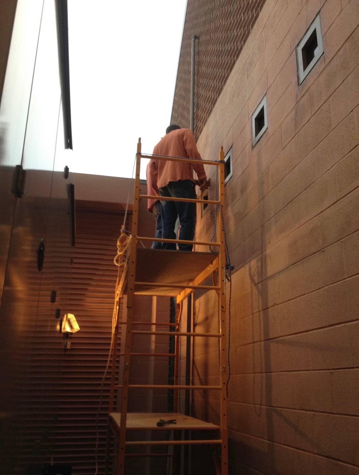 Scaffold block wall vent openings by MJS & Sons Construction