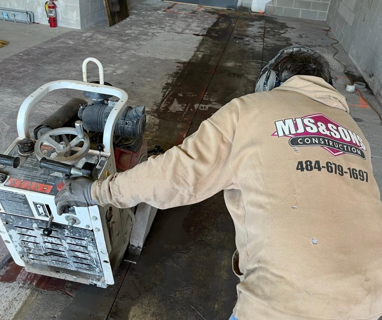 Diamond Blade Saw Cutting by MJS & Sons Construction